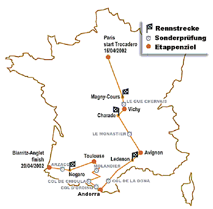 Route of Tour Auto 2002 / © Peter-Auto