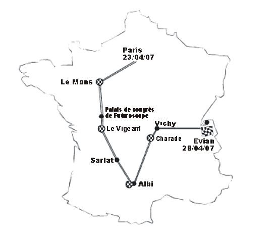 Route of Tour Auto 2007 / © Peter-Auto